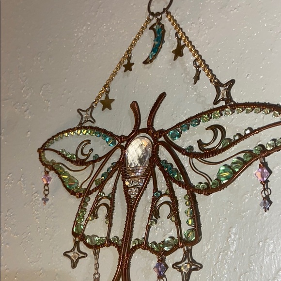 Colorful Wire Moth Wall Hanging - Picture 4 of 5